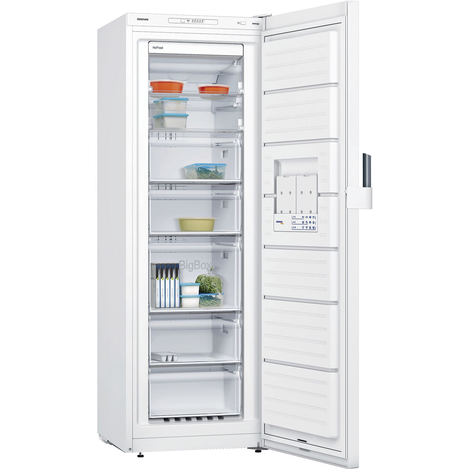 CONSTRUCTA Stand-Gefrierschrank CE733EWE0 weiß, 1760 mm