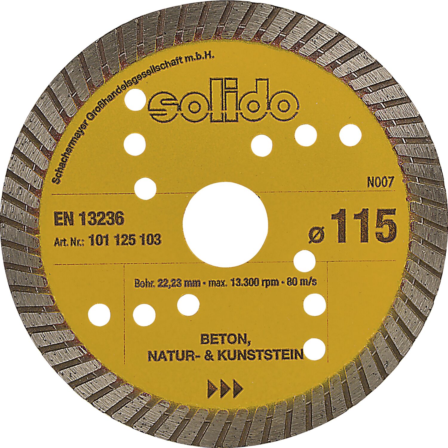 solido Diamant Trennscheibe 115 x 2.0 mm Beton Stein Baustellenmaterial
