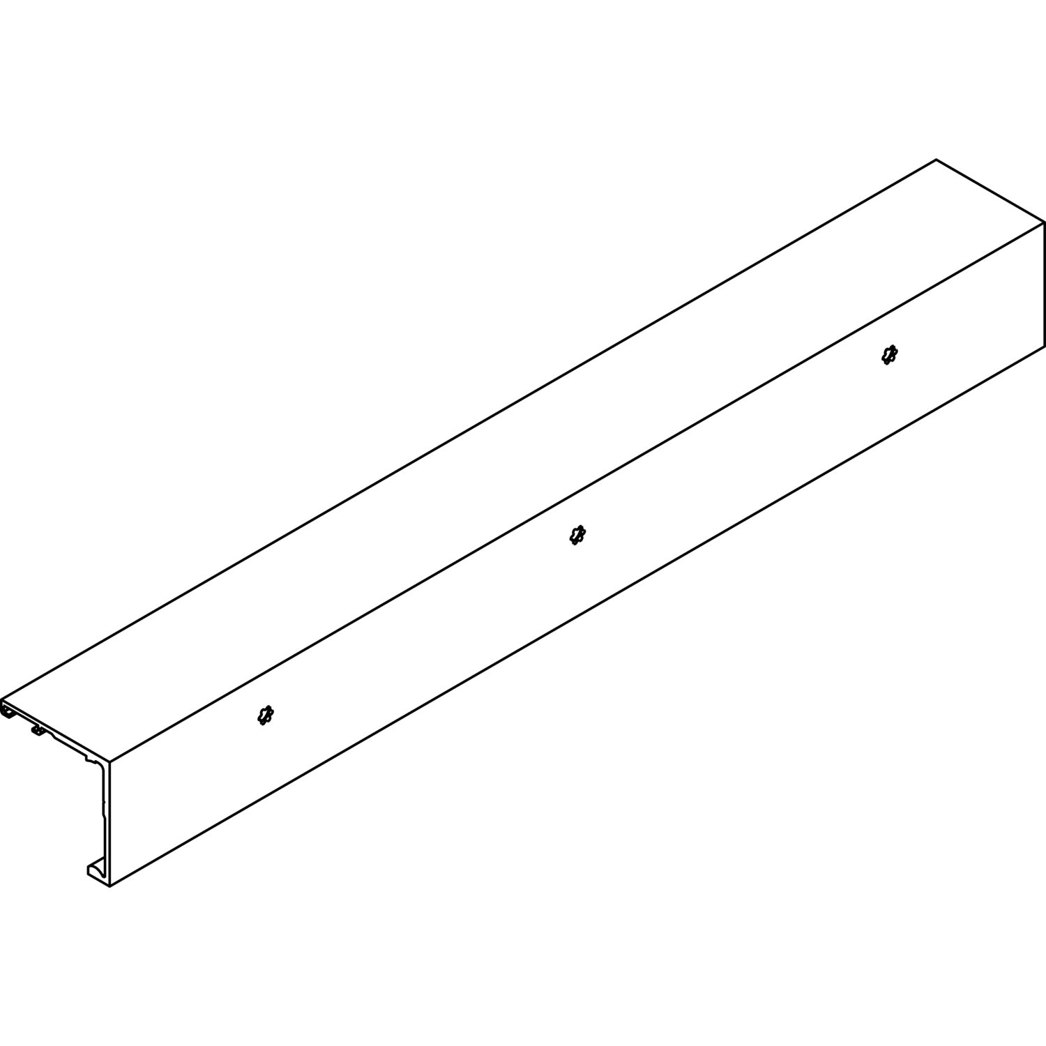DORMA-Glas Muto 150 Laufschiene auf Maß Wandmontage Edelstahl-Effekt (250 mm)