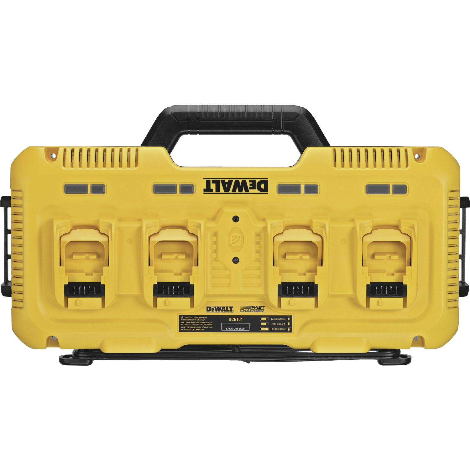 DeWalt Vierfach-Ladegerät DCB104 für 10,8 - 54 Volt Li-Ion XR Schiebe-Akkus