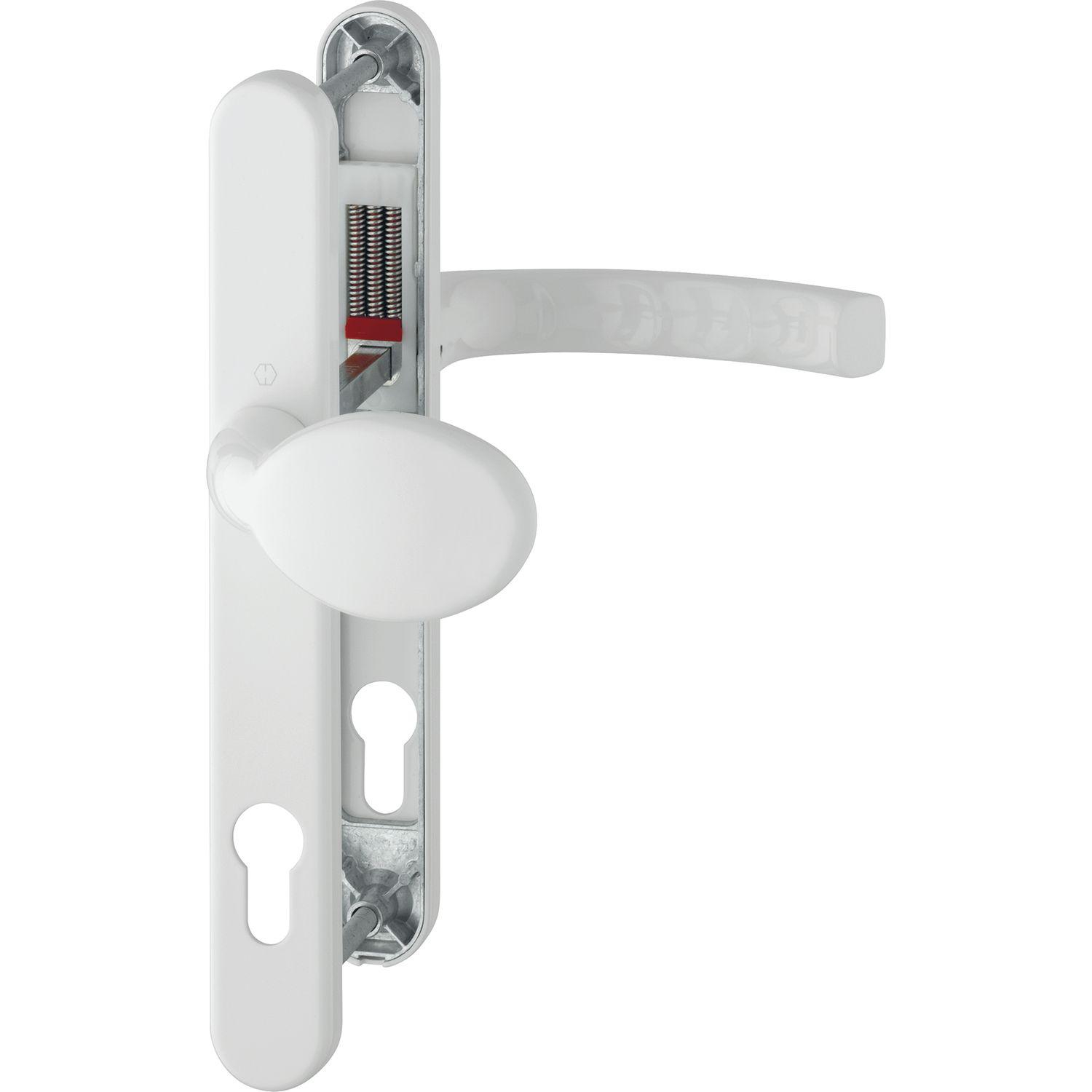 Hoppe Wechselgarnitur LIÈGE - auf Schmalschild 30 mm, Knopf, 72 - 82, weiß