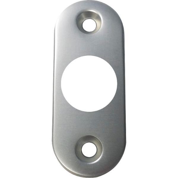 Grundmann GRUNDMANN Drückerrosette WG oval, sichtbar geschr., 28 x 68 x 6 mm, Alu pol (18) ()