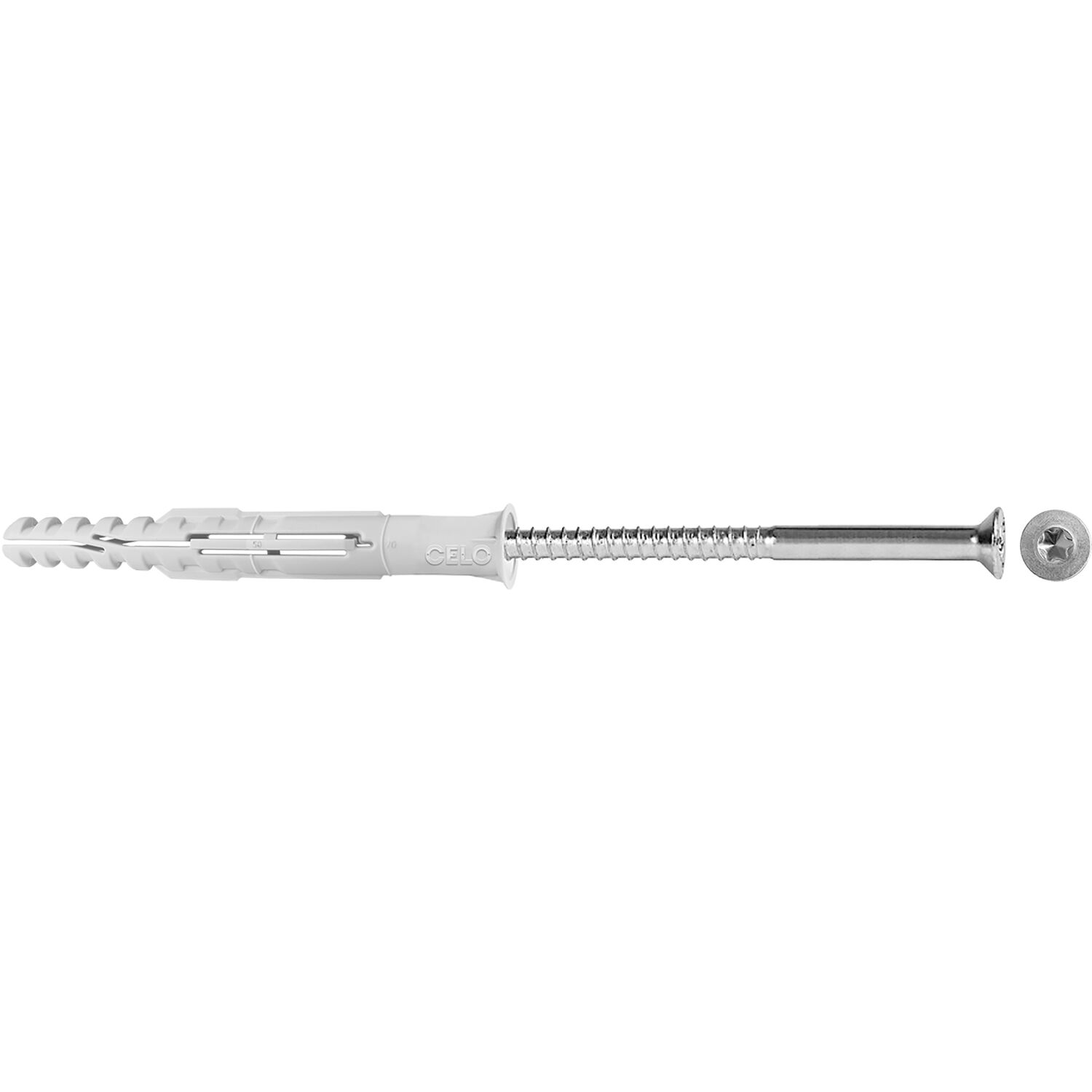 CELO Multifunktionsrahmendübel MFR SB 10x320 TX mit Senkholzschraube verzinkt (50 Stück)