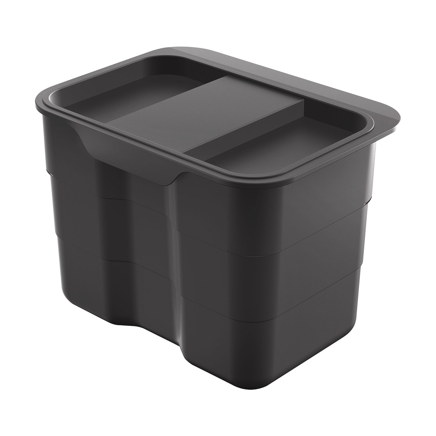 ninka Einhänge-Abfallbehälter bioBin Kunststoff Dunkelgrau