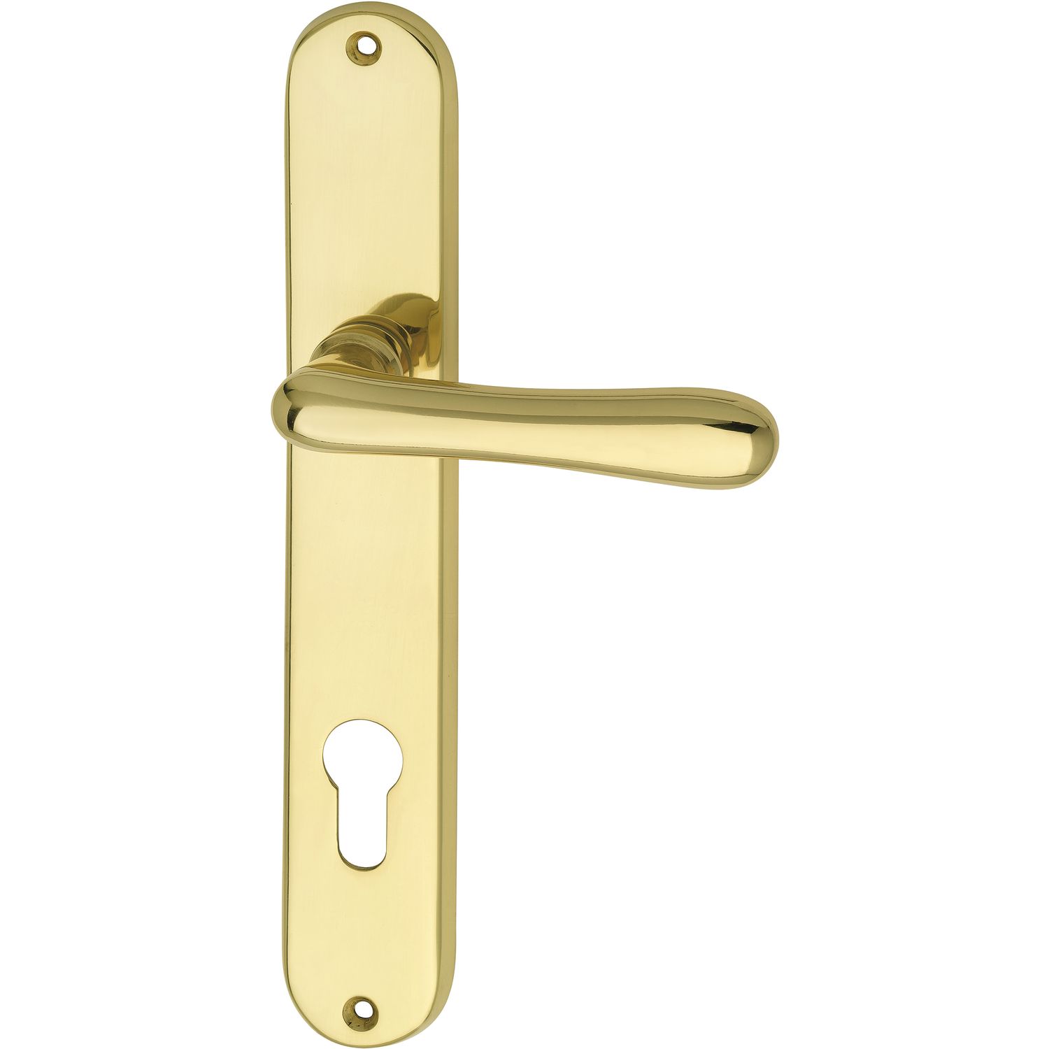 MARCHESI FH Drückergarnitur ELEGANT 22 - auf Schild PZ 88, Messing poliert