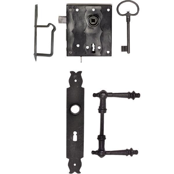 Bever Rustikales Schlossset Wartberg BB, links einwärts, DM 60, Stahl blank