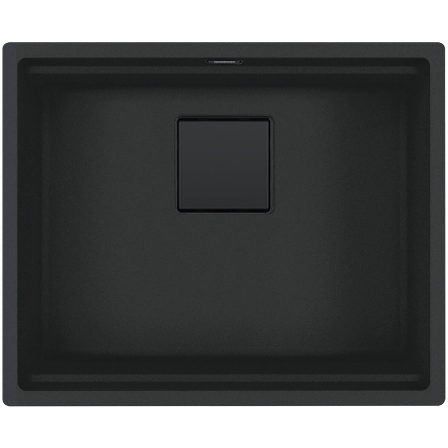 solido Unterbau-Spüle Kubus KNG 110-52 mit Druckknopf, Schwarz