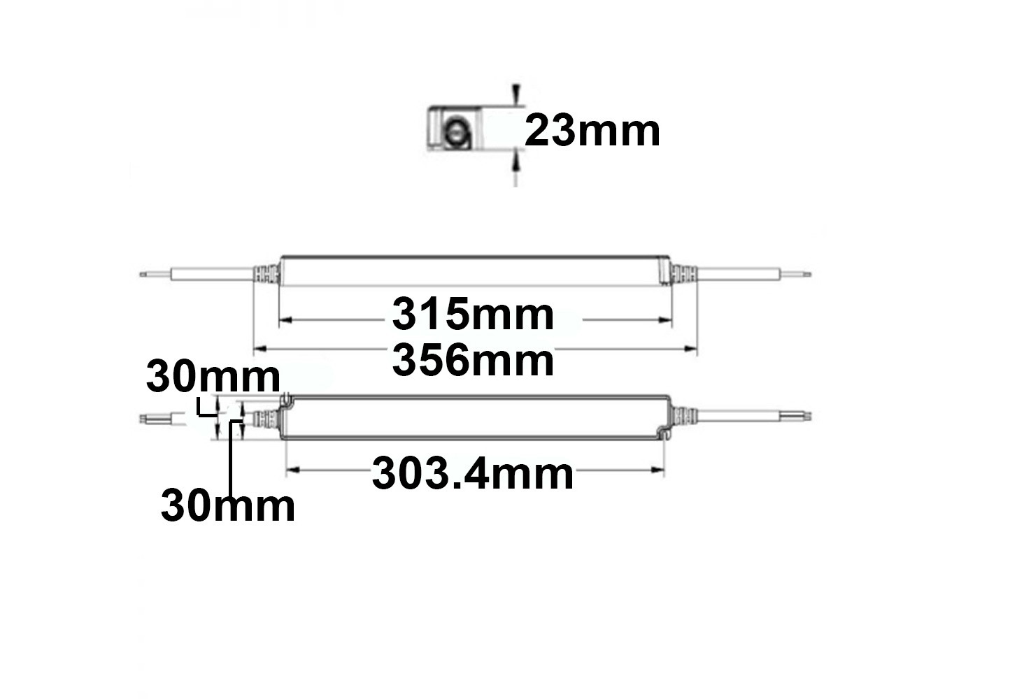 ISOLED LED Trafo 24V/DC 0-150W IP65 flach ultraschmal