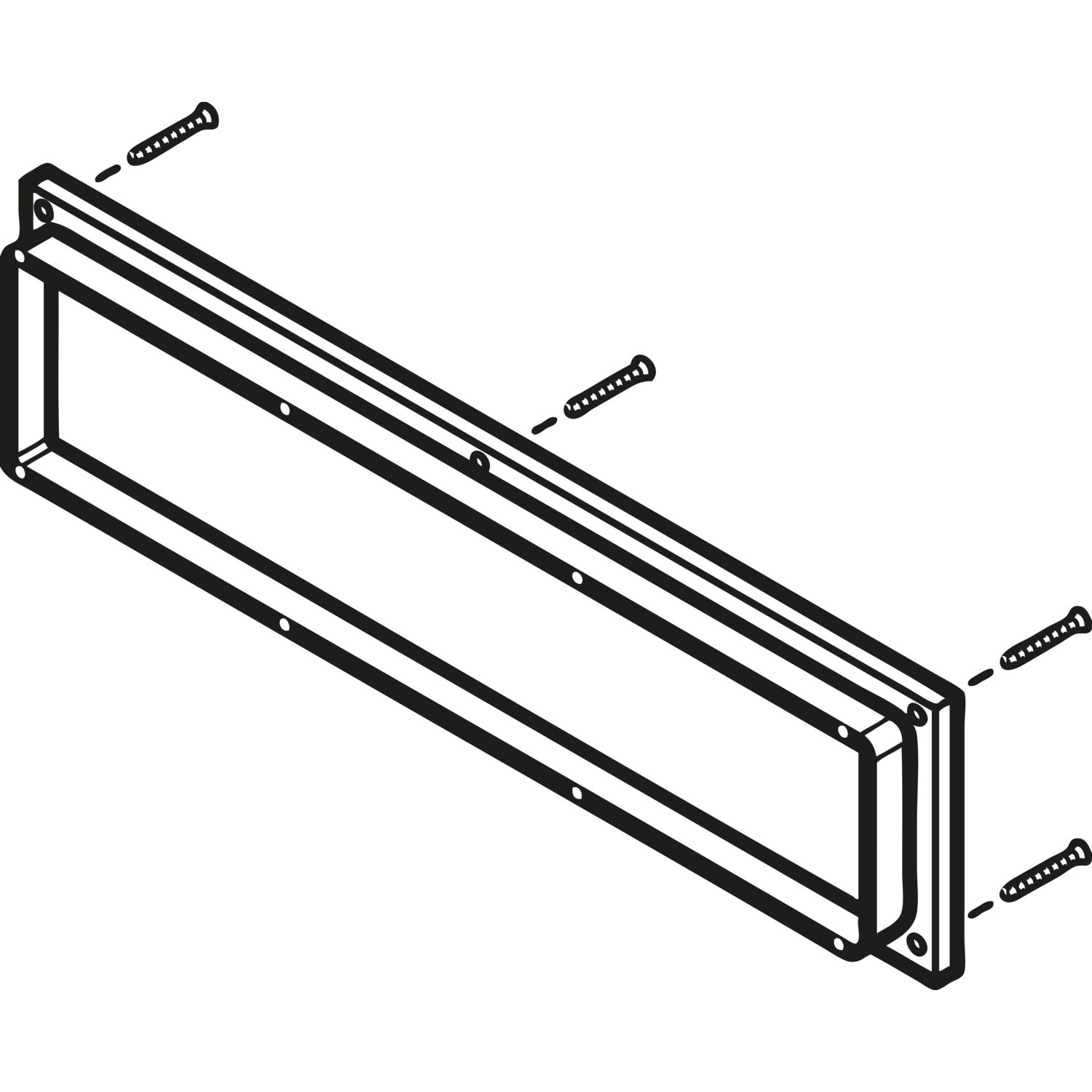 Abschlussrahmen für 370 mm Klappe KS