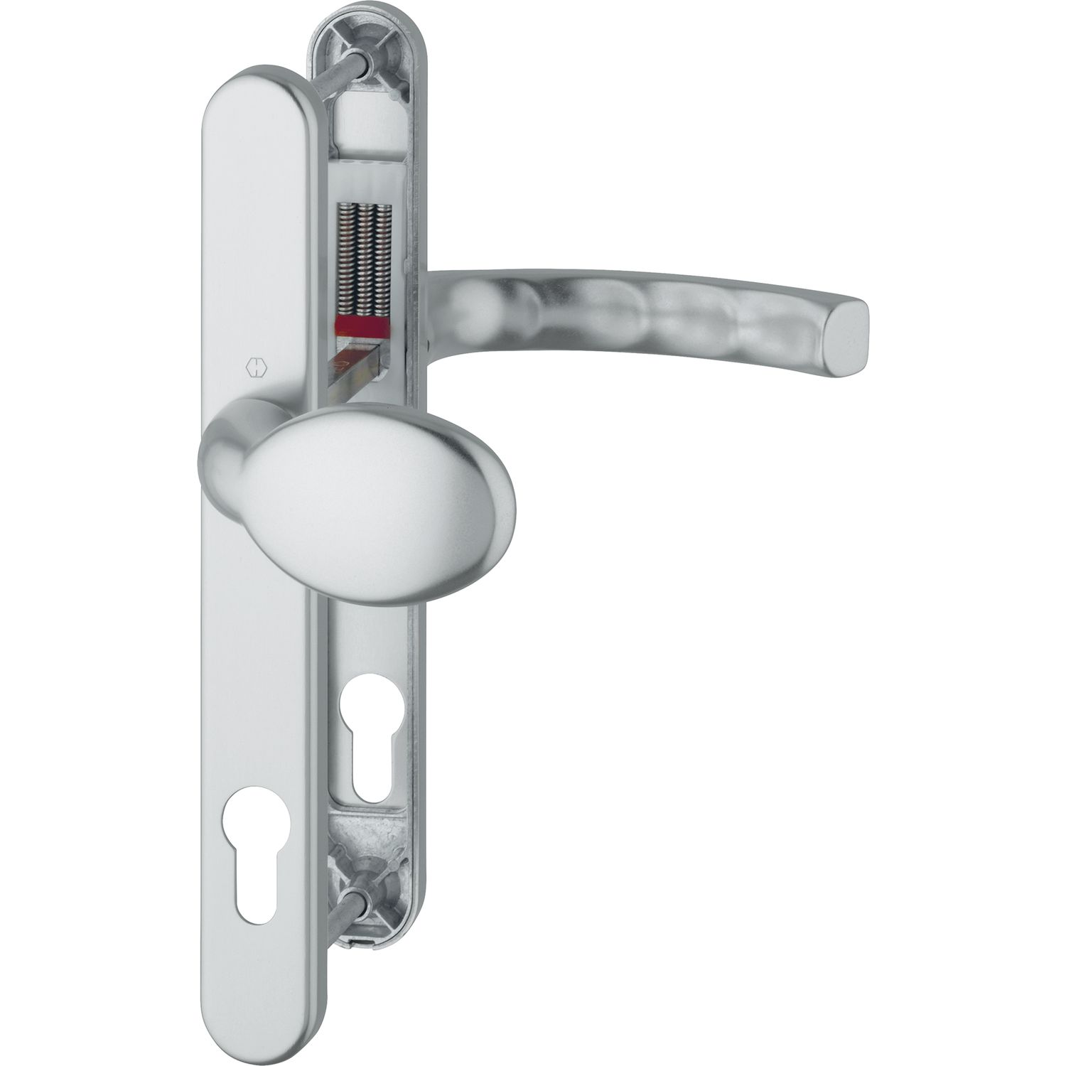 Hoppe Wechselgarnitur LIÈGE - auf Schmalschild 30 mm, Knopf, 72 - 82, silber eloxiert