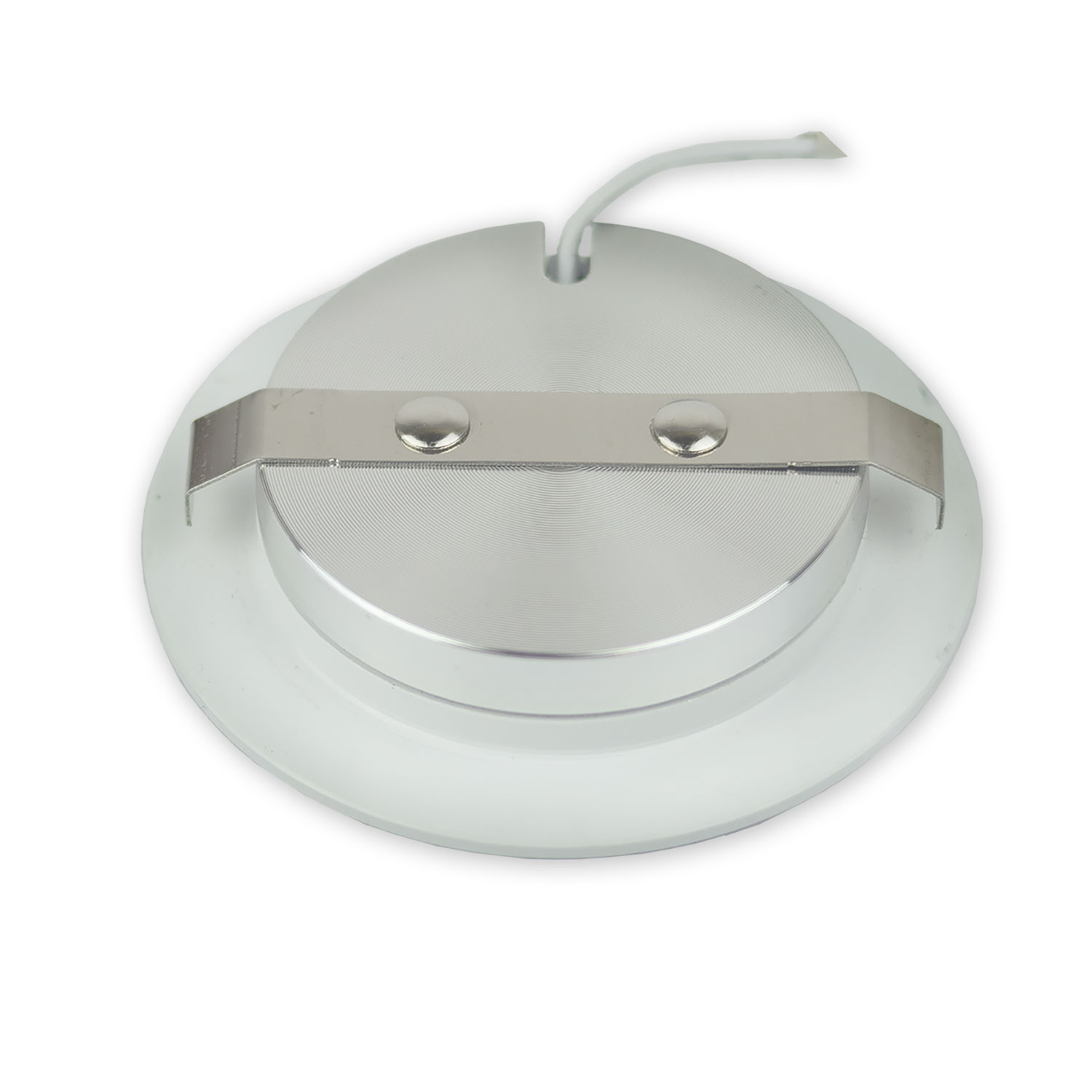 ISOLED LED Möbeleinbaustrahler MiniAMP ALU gebürstet rund 3W 120° 24V DC warmweiß 3000K dimmbar