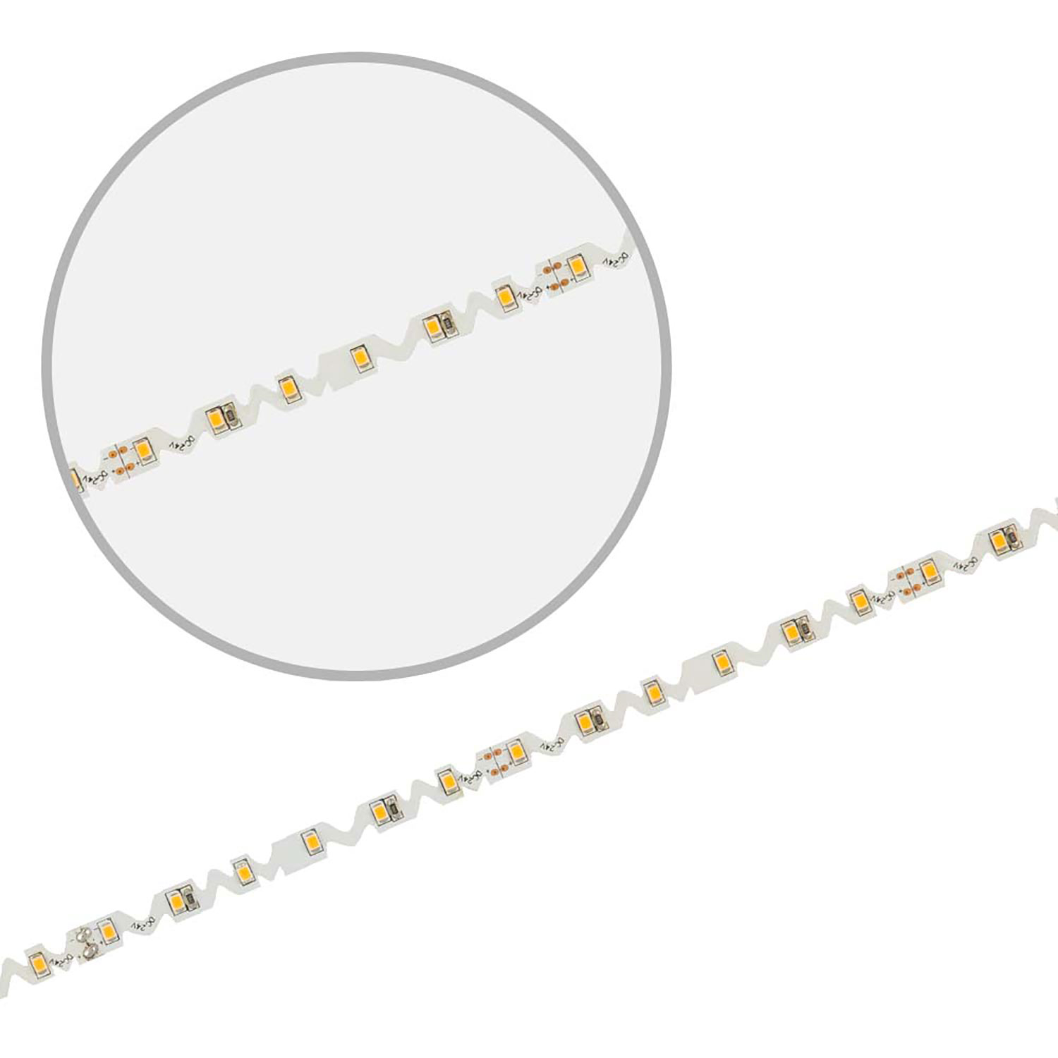 ISOLED LED CRI940 Flexband Curve 24V 12W IP20 4000K für Winkel und Ecken 5m Rolle 60 LED/m