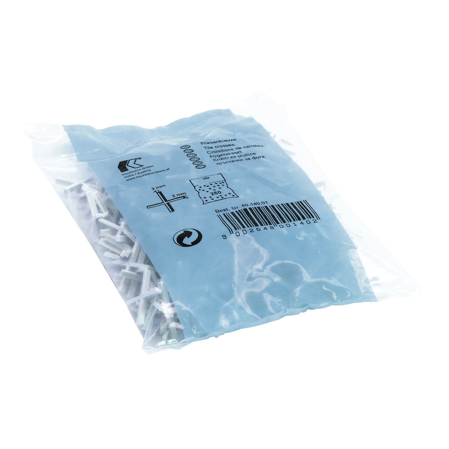 Kaufmann Fliesenleger Kreuze aus Kunststoff Grösse 3mm (250 Stück) (250Stk)