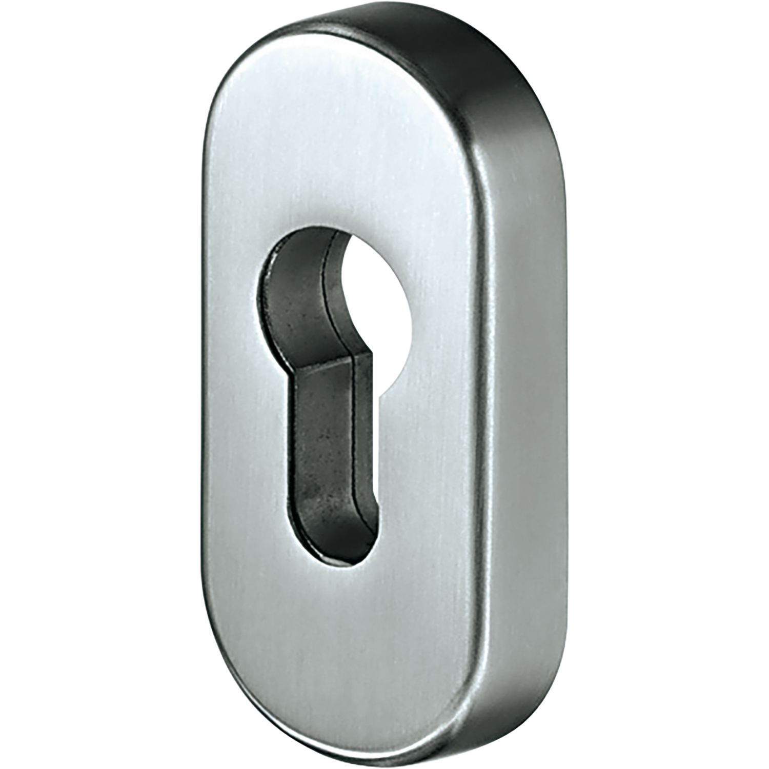 WSS Rosette Sicherheits-Schieberosette PZ, 33 x 74 x 9 mm, silber eloxiert