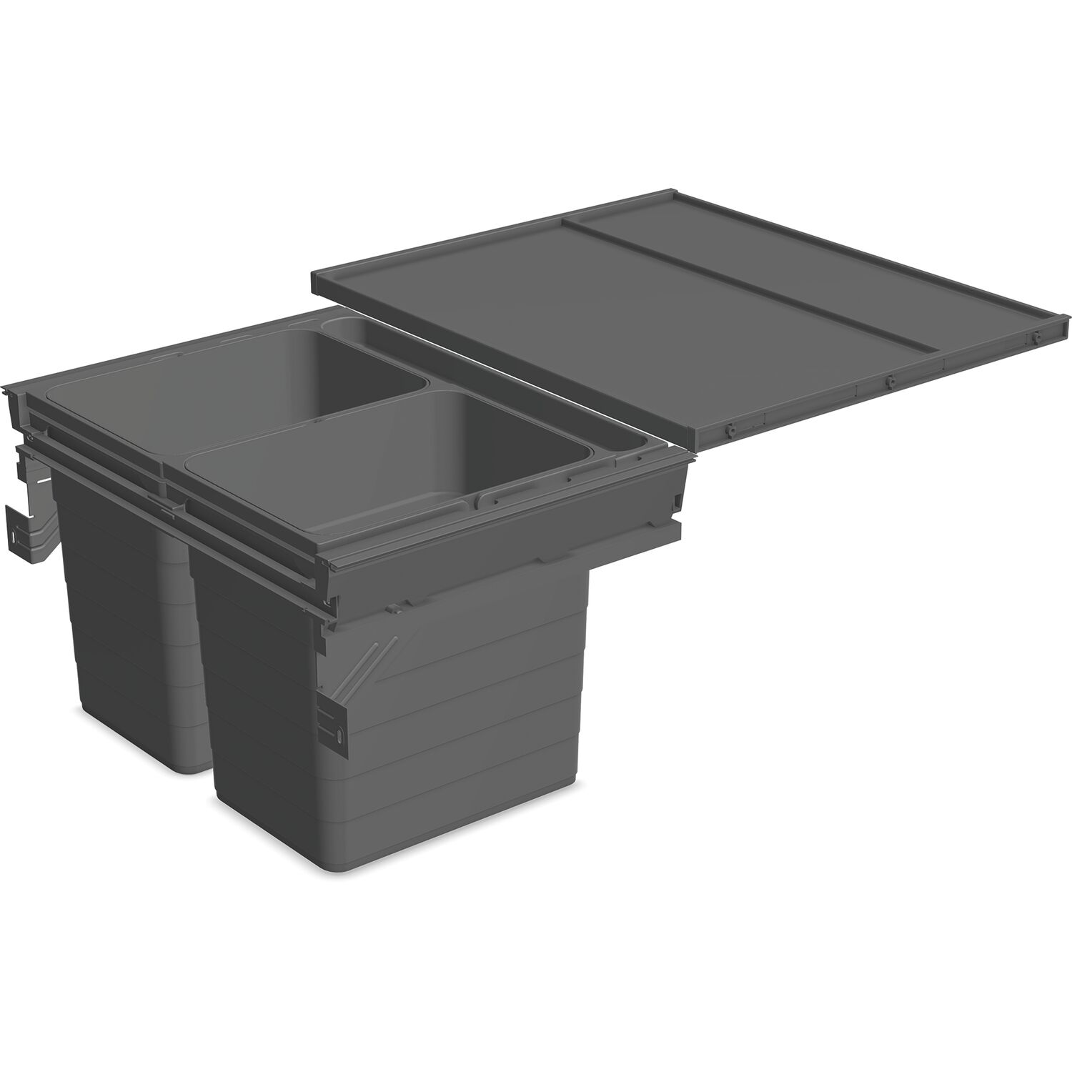ninka Abfalltrennsystem Set eins2fünf Korpusbreite 600/NL 400mm Dunkelgrau