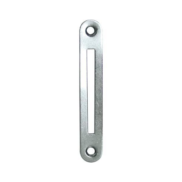 Grundmann Schließblech zu Einstemmzunge, abgerundet, 95 x 15 x 1,25 mm, Stahl verzinkt
