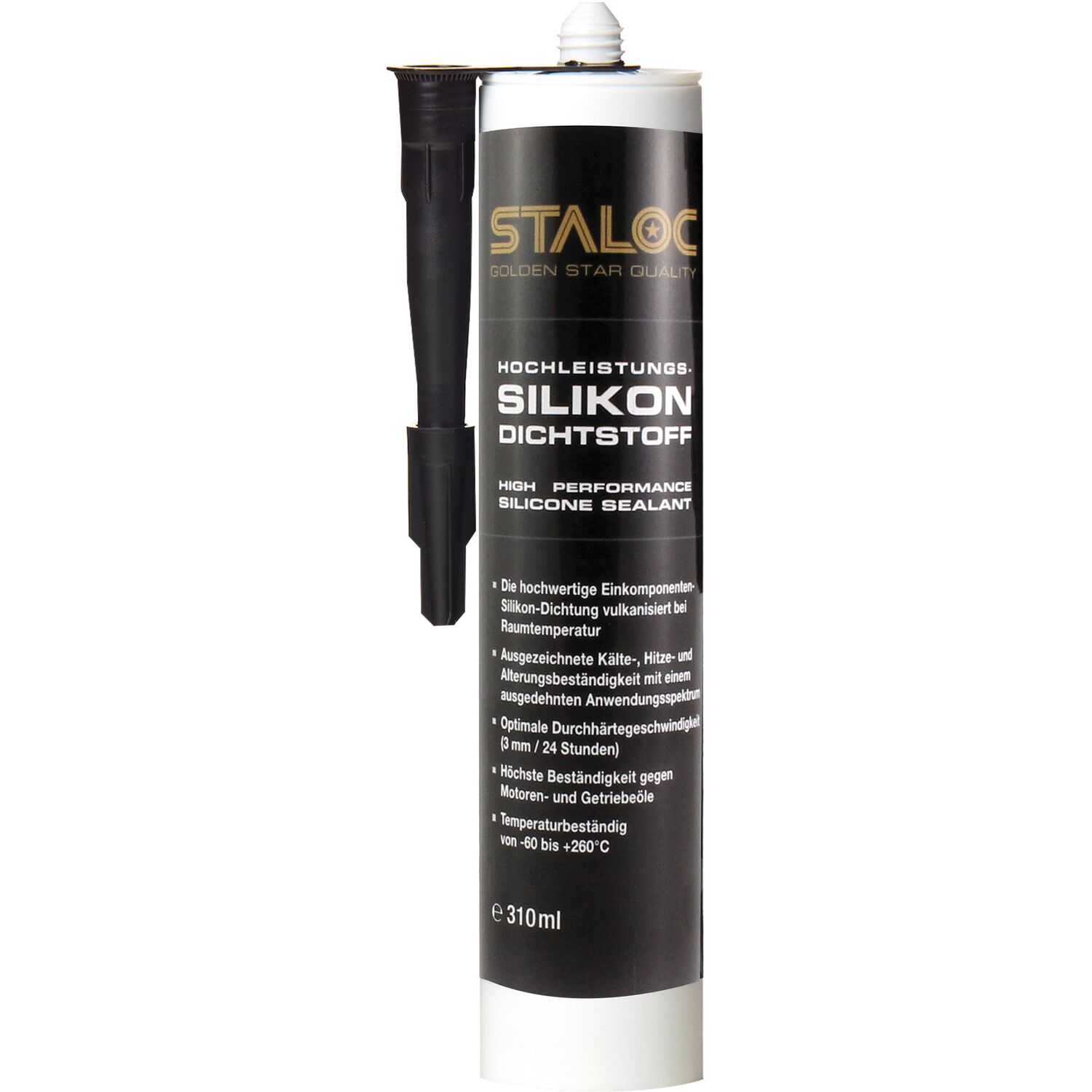 STALOC Silikon ölbeständig OXIM 300ml schwarz (300 ml)