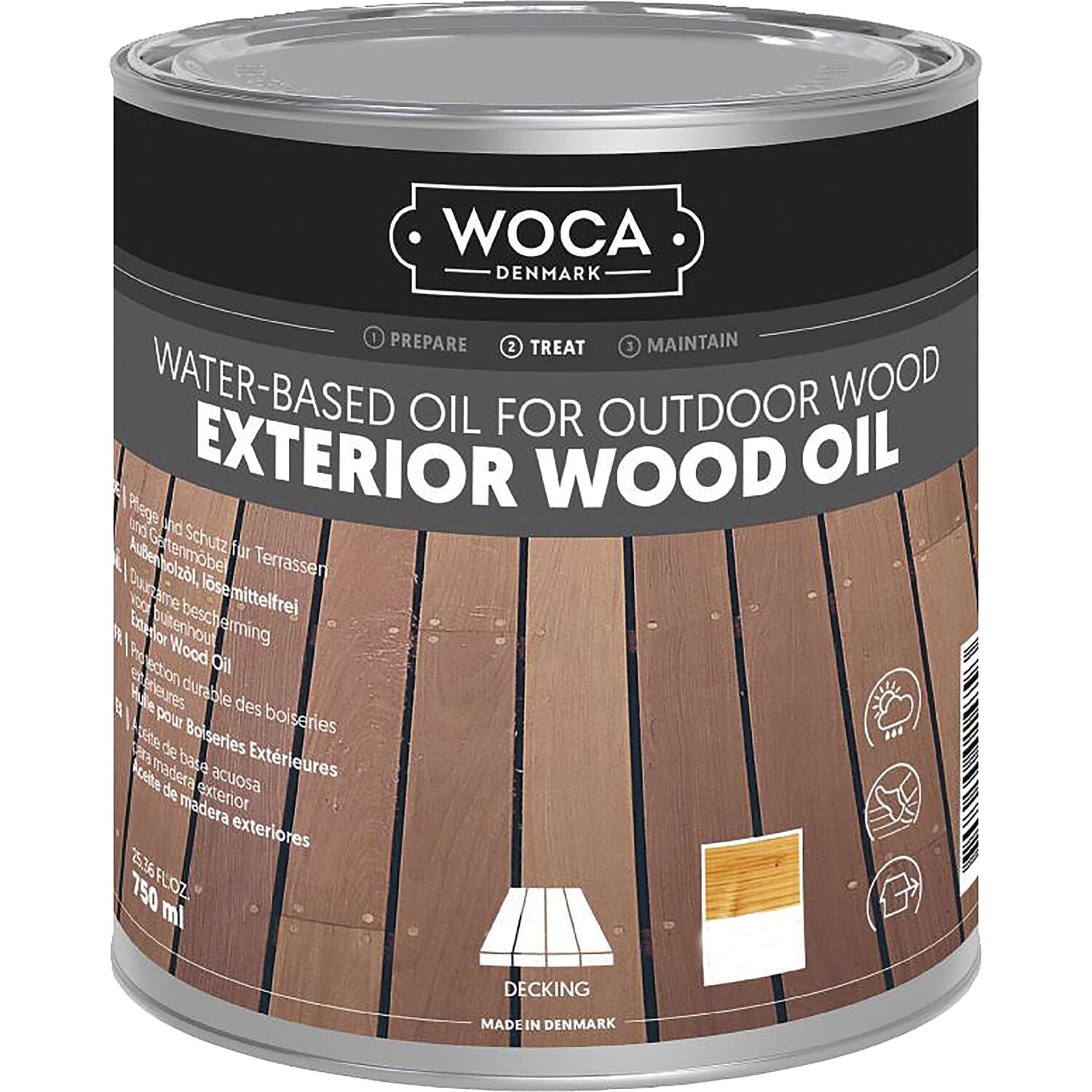 Woca Exterior Öl, Teak 0,75 Liter