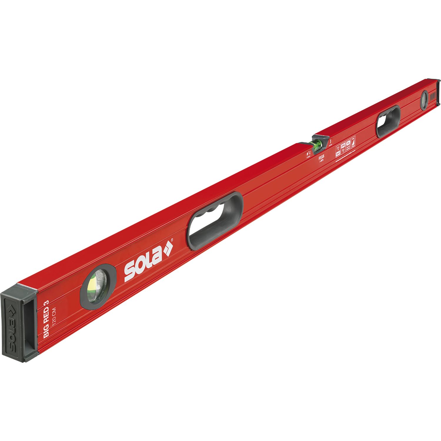 Sola Wasserwaage Big Red 3 Länge 1200 mm mit 2 Griffen