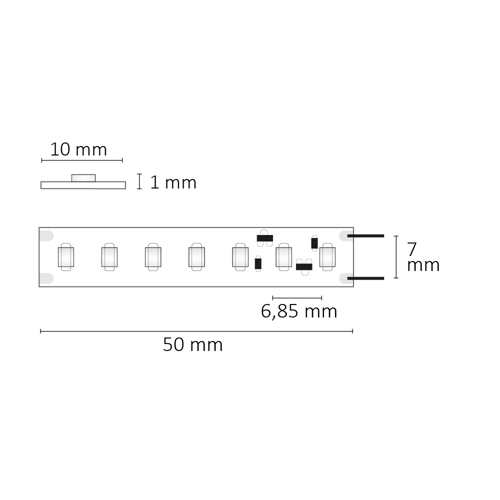 ISOLED LED CRI940 Vollspektrum Linear Flexband 24V DC 14W IP20 4000K 5m Rolle 160 LED/m