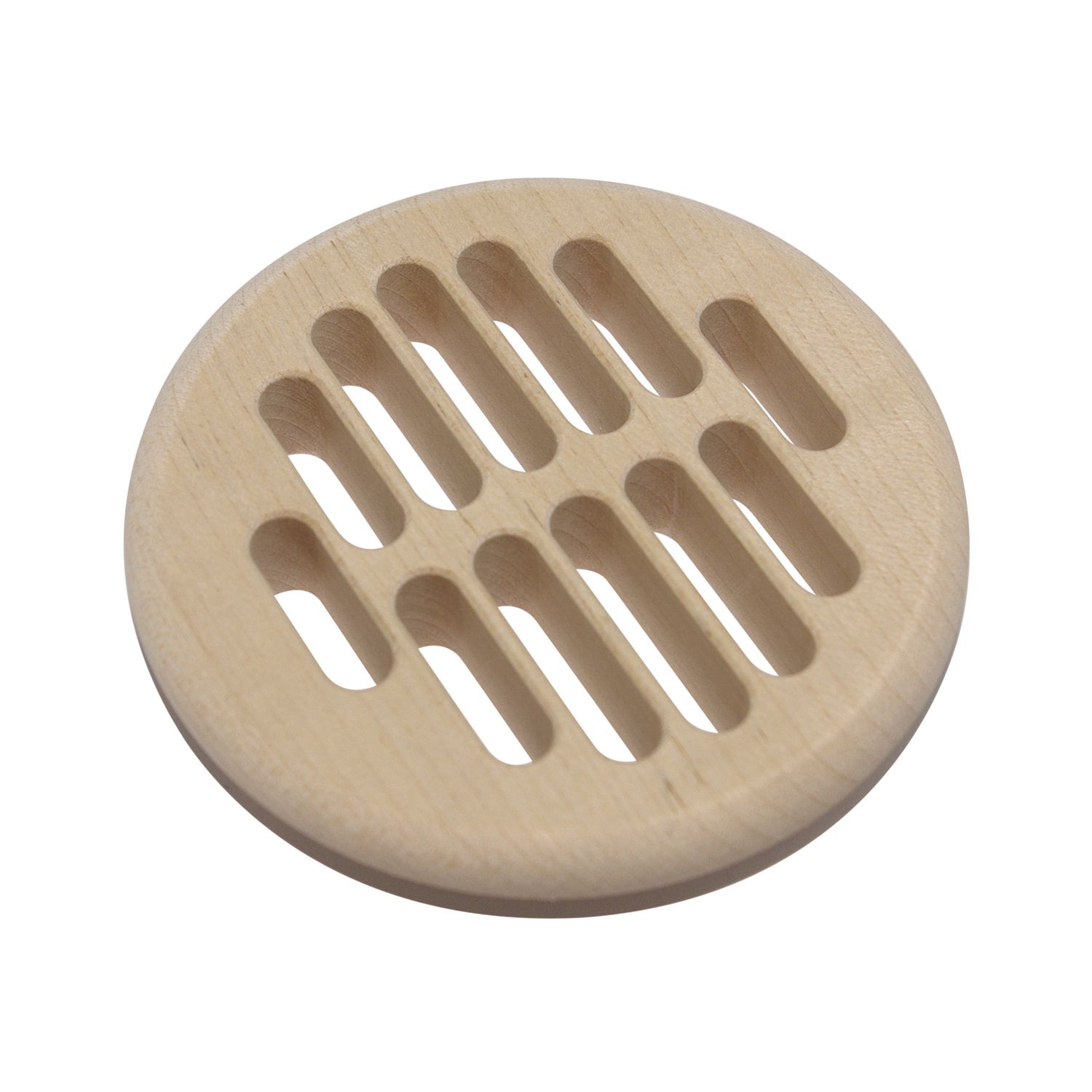 Lüftungsrosette rund 83 mm Erle roh