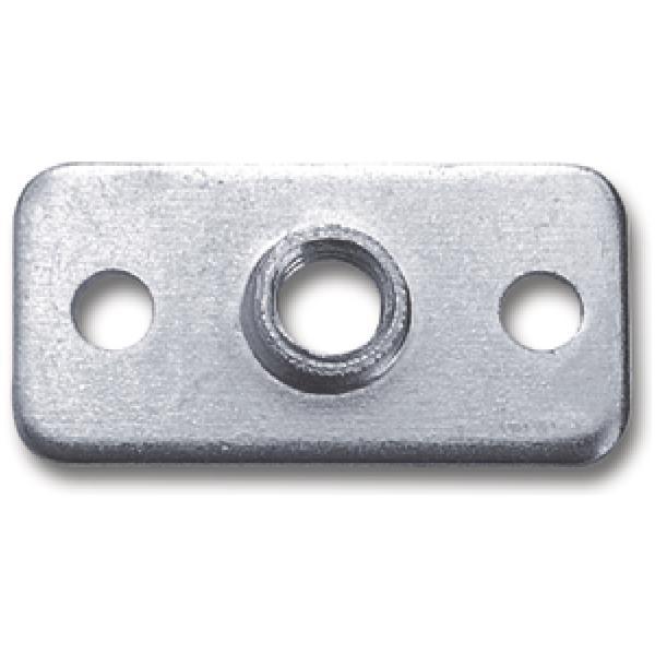 Montageplatte für Dekorfüße Holz/Edelstahl 40x20 mm, Stahl verzinkt