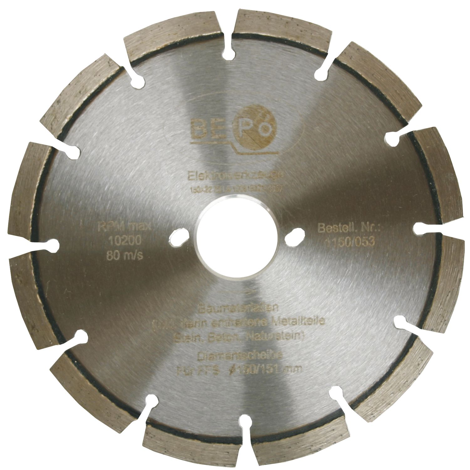 Bepo Diamant Trennscheibe 150 mm für Putz, Beton