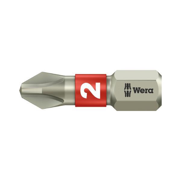 Wera Bit-Einsatz Edelstahl 3851/1TS 1/4"sechskant PH 2/25 mm Phillips