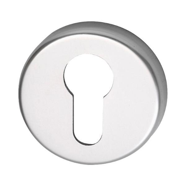 Grundmann FH-Zylinderrosette PZ, GEOS m. Universalträger "U", ø 50, H: 8, silber eloxiert