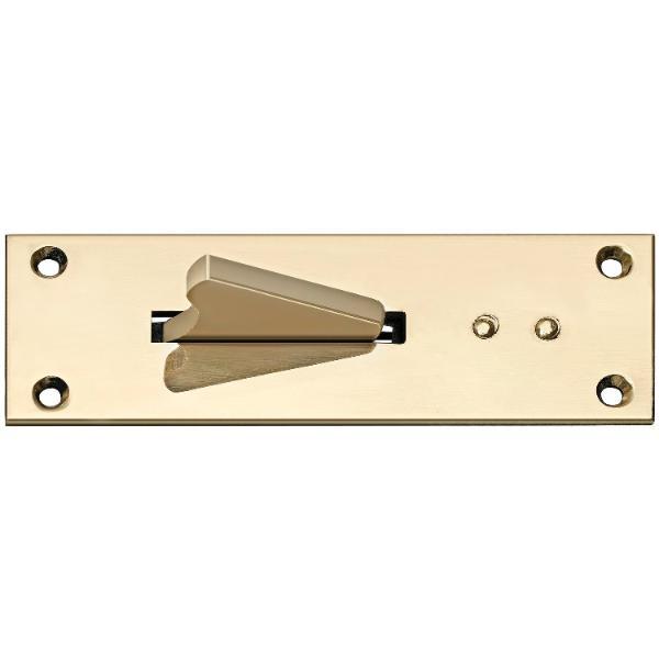 Paderschnapper, Platte 115 x 38 mm, Messing poliert