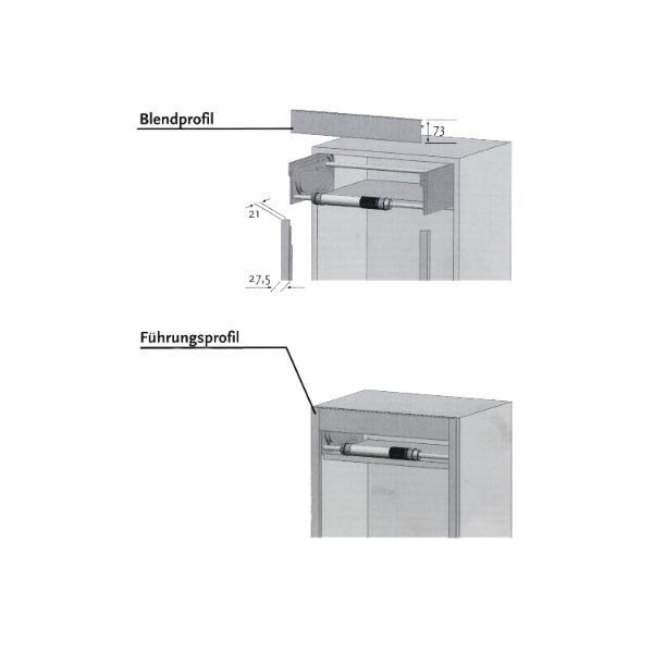 Knoke SMART CASE Beschlag-Kassettenmodul, KB 900 mm, Aluminium natur eloxiert