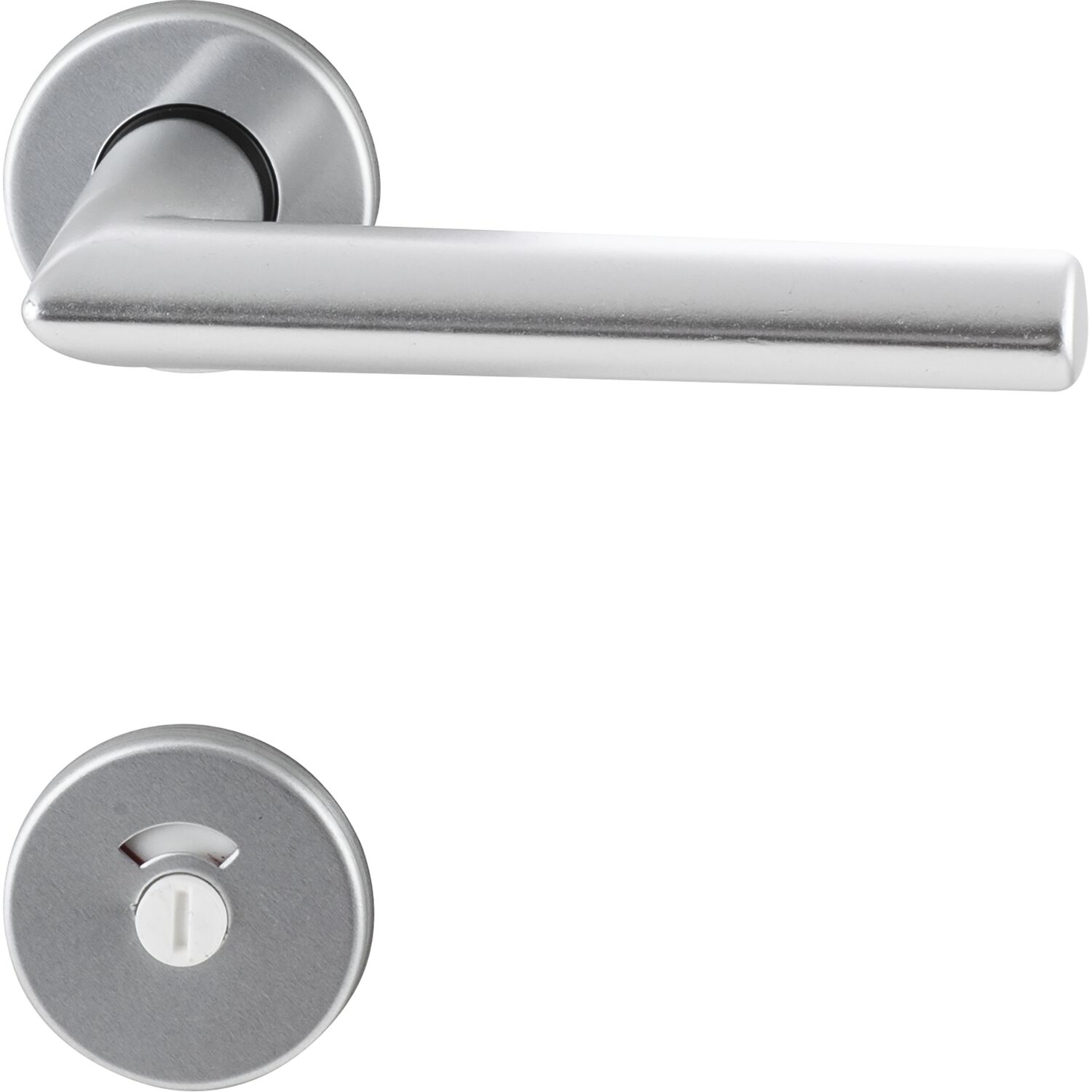 ninka Drückergarnitur TURIN - auf Rosette WC, 38 - 42, Aluminium silber eloxiert