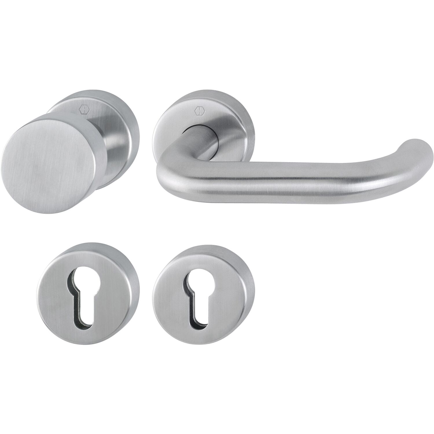 Hoppe FH-Wechselgarnitur PARIS Sertos DIN - auf Rosette PZ, 40 - 65 mm, Edelstahl matt
