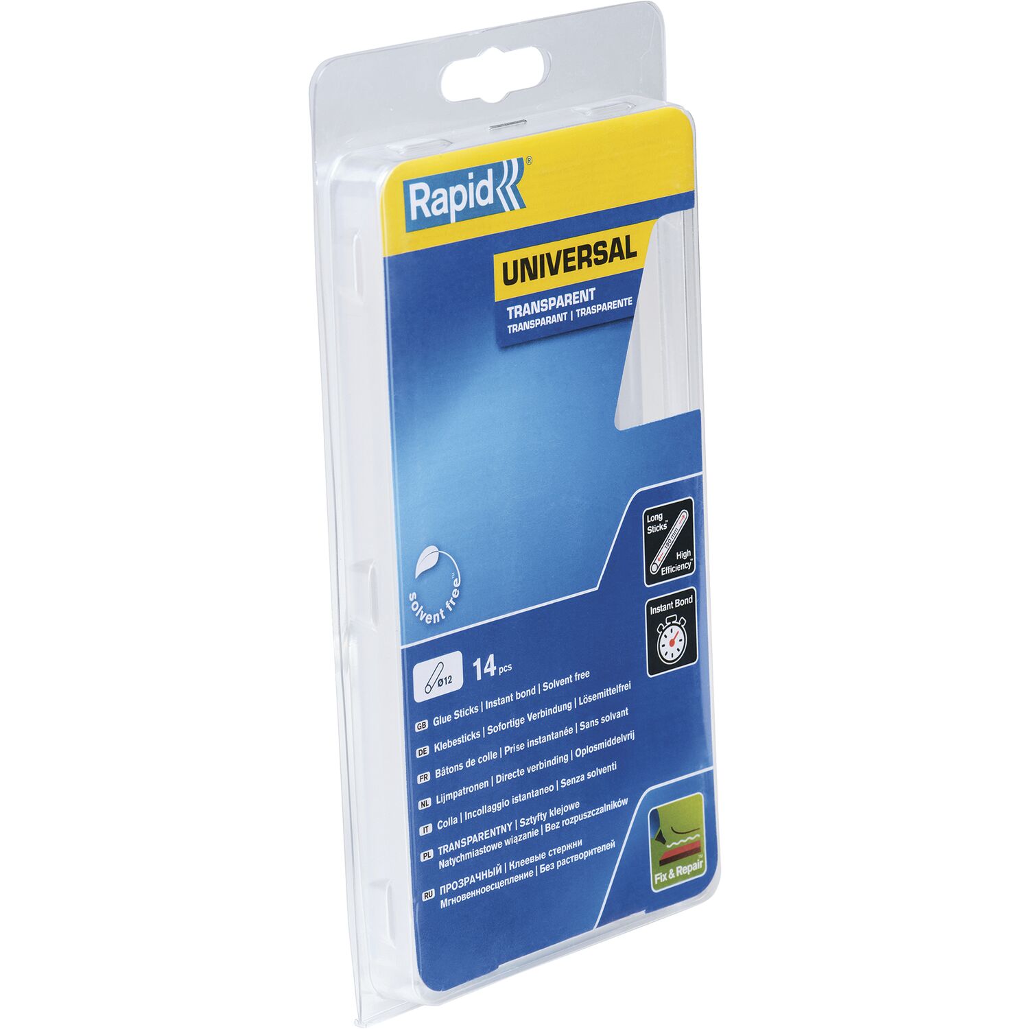 Rapid Klebesticks transparent 12 x 190 mm (14 Stück)