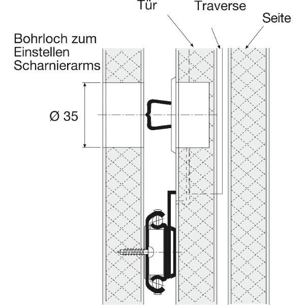 Accuride 1316 Synchronsteuerung, Schienenlänge 550 mm