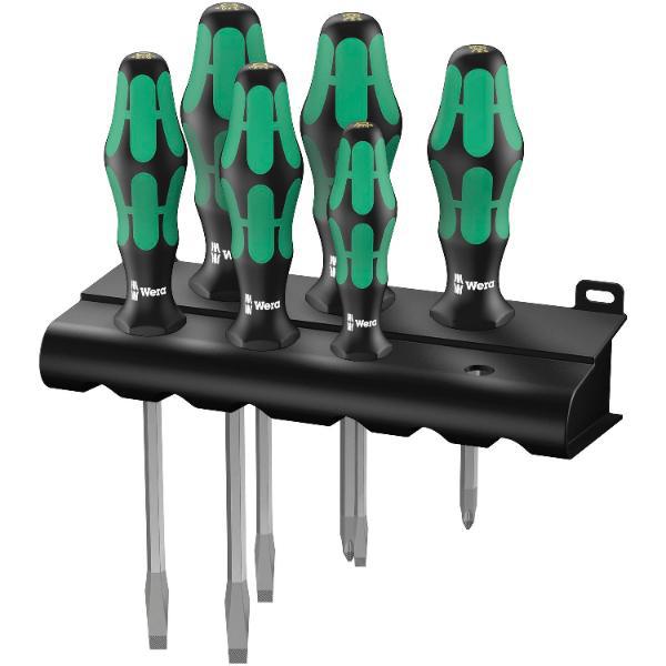 Wera Schraubendreher-Satz 334/355SK/6+Rack Schlitz/Pozidriv 6-teilig