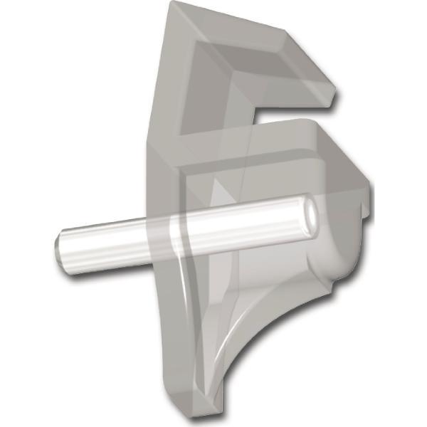 Glasbodenträger Andrea zum Stecken,Bohr ø 3 mm,Kunststoff transparent,VPE 1000ST (1000Stk)