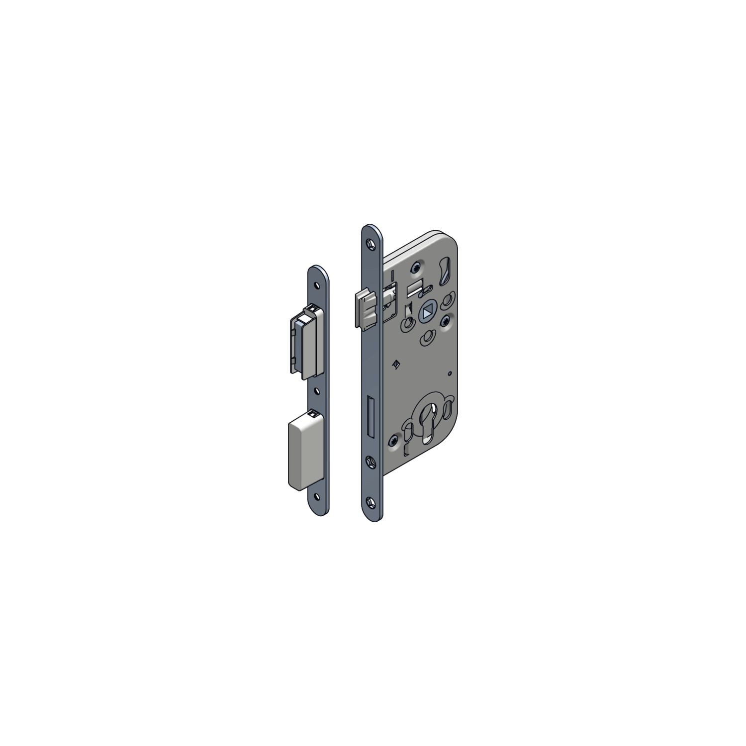Grundmann WG Magnetfallenschloss 320 RNM PZ mit Schließblech, DM 50 , VK 8,5 mm