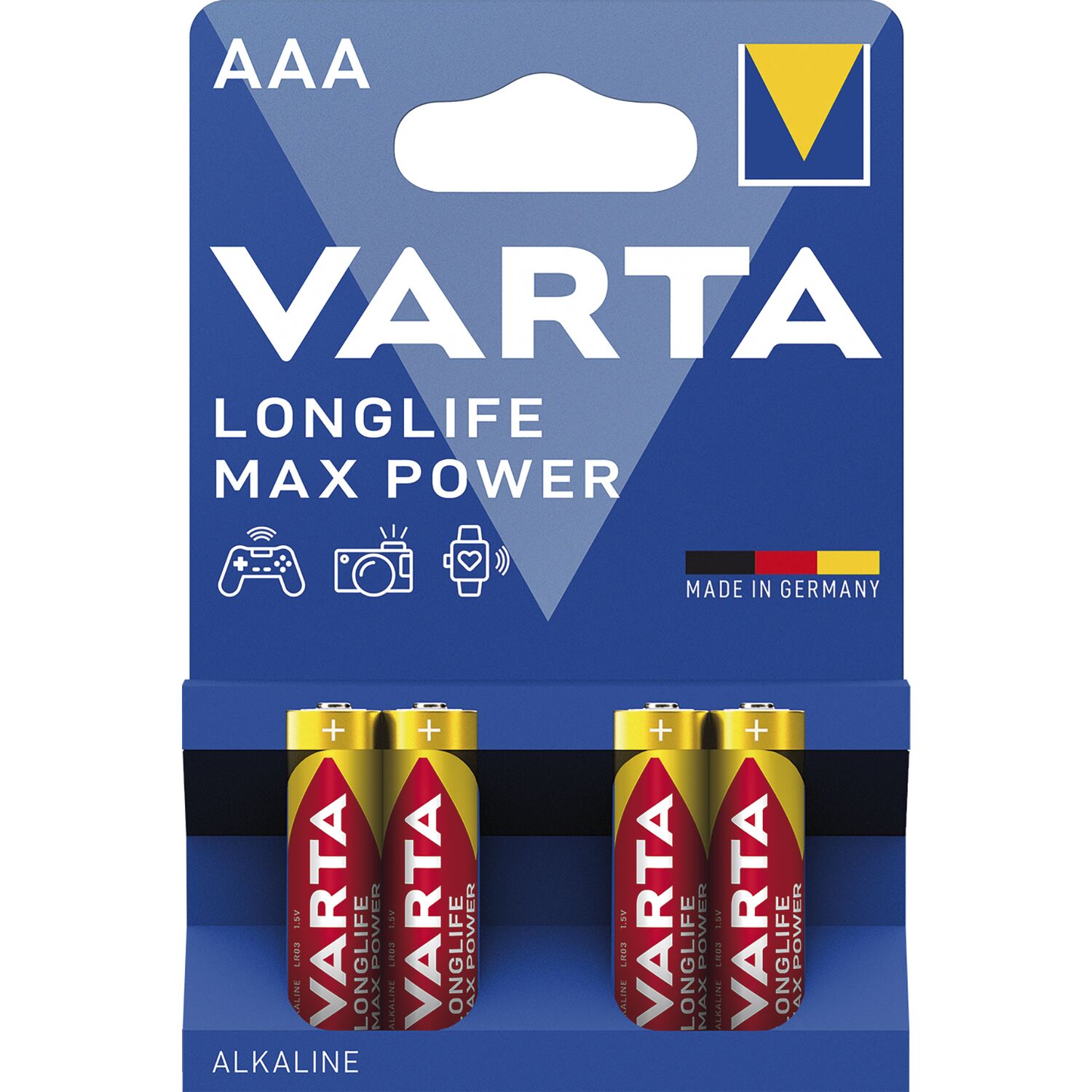Varta Batterie Longlife Max Power LR03/AAA 1,5 Volt 4 Stück