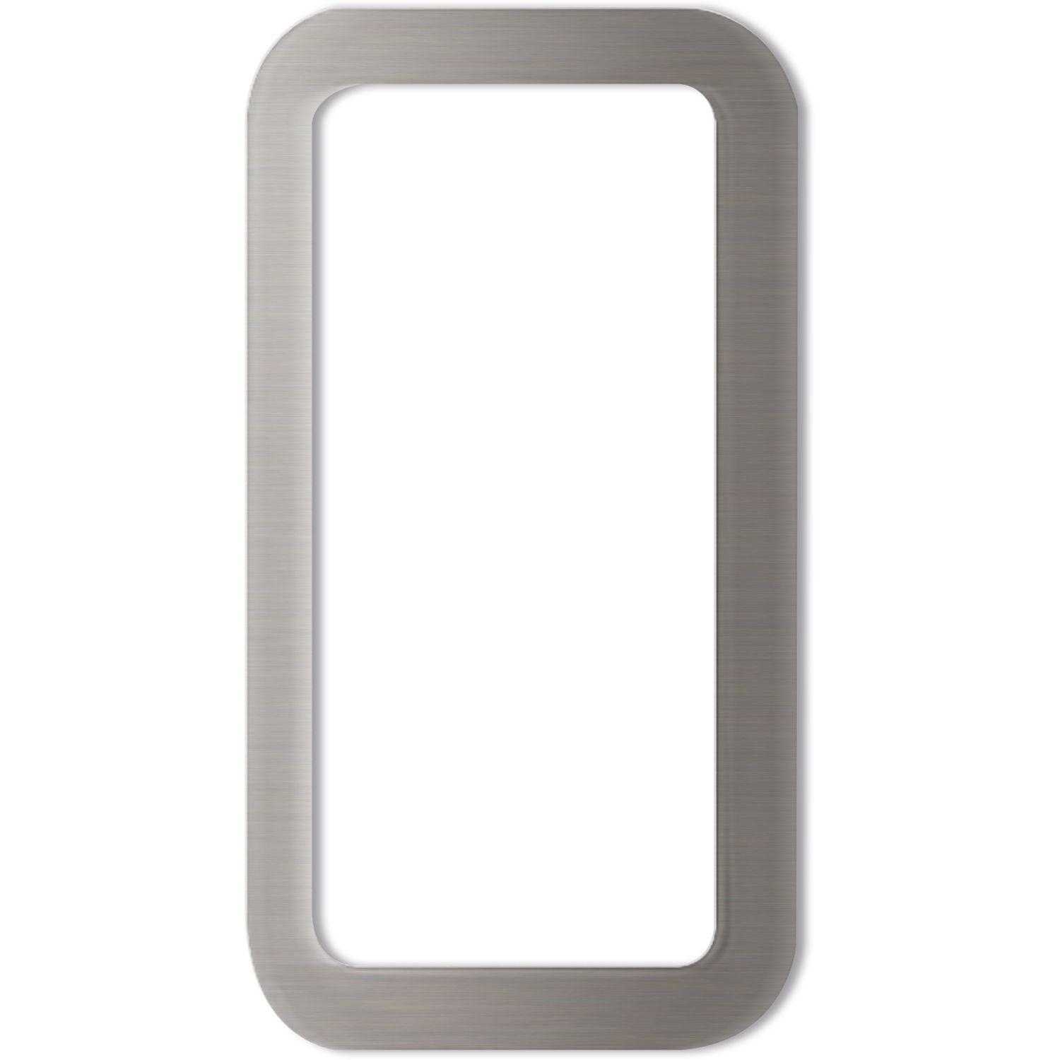 KWS Muschelgriff eckig 120x65mm selbstklebend Aluminium Edelstahl Effekt