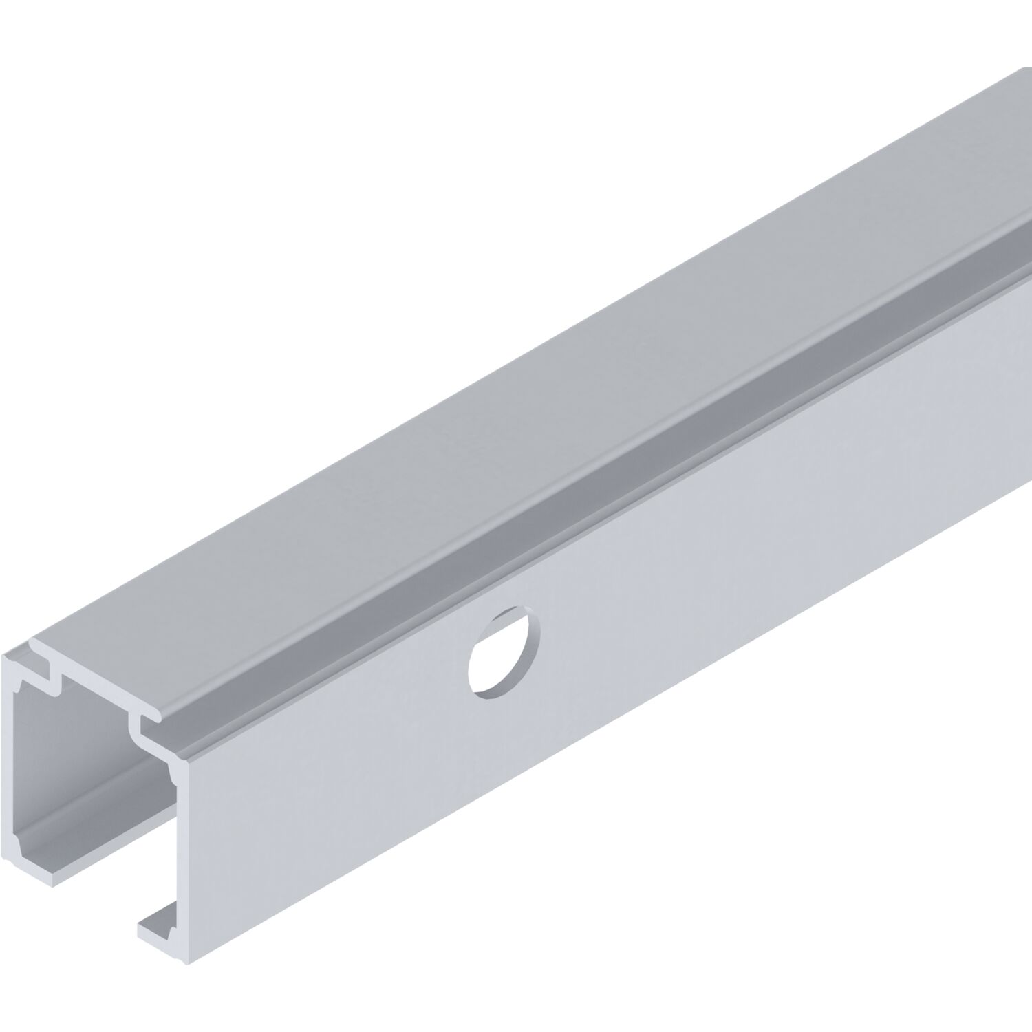 solido 100 Laufschiene seitlich gebohrt L=2000 mm silber eloxiert
