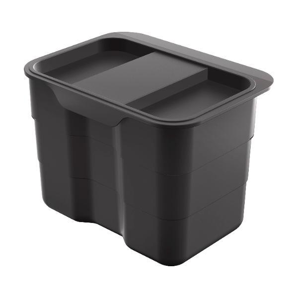 ninka Einhänge-Abfallbehälter bioBin Kunststoff Dunkelgrau