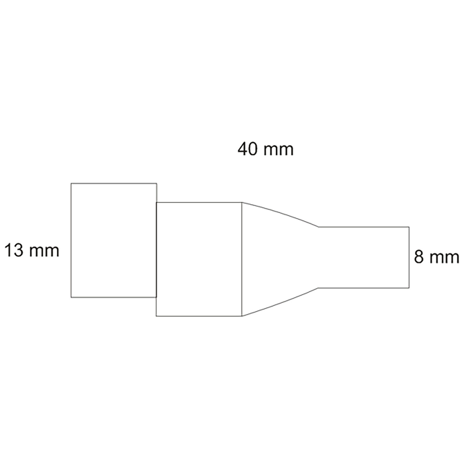 ISOLED Rundsteckeradapter MALE 2-polig auf Klemme
