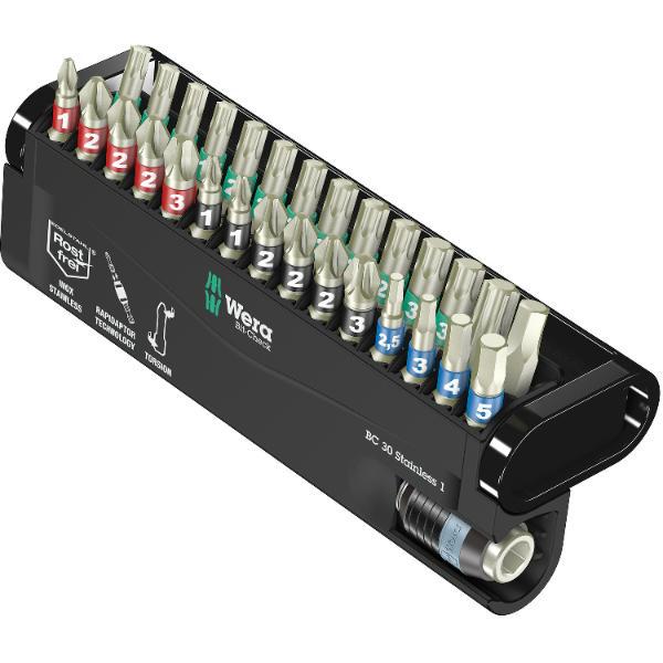 Wera Bit-Check 30 Stainless 1 Edelstahl PHillips/Pozidriv/Torx®/6-kant 30-teilig