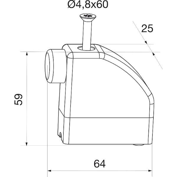 Maco #103345 HS Anschlagpuffer universal für Laufschiene flach, silber (103345)