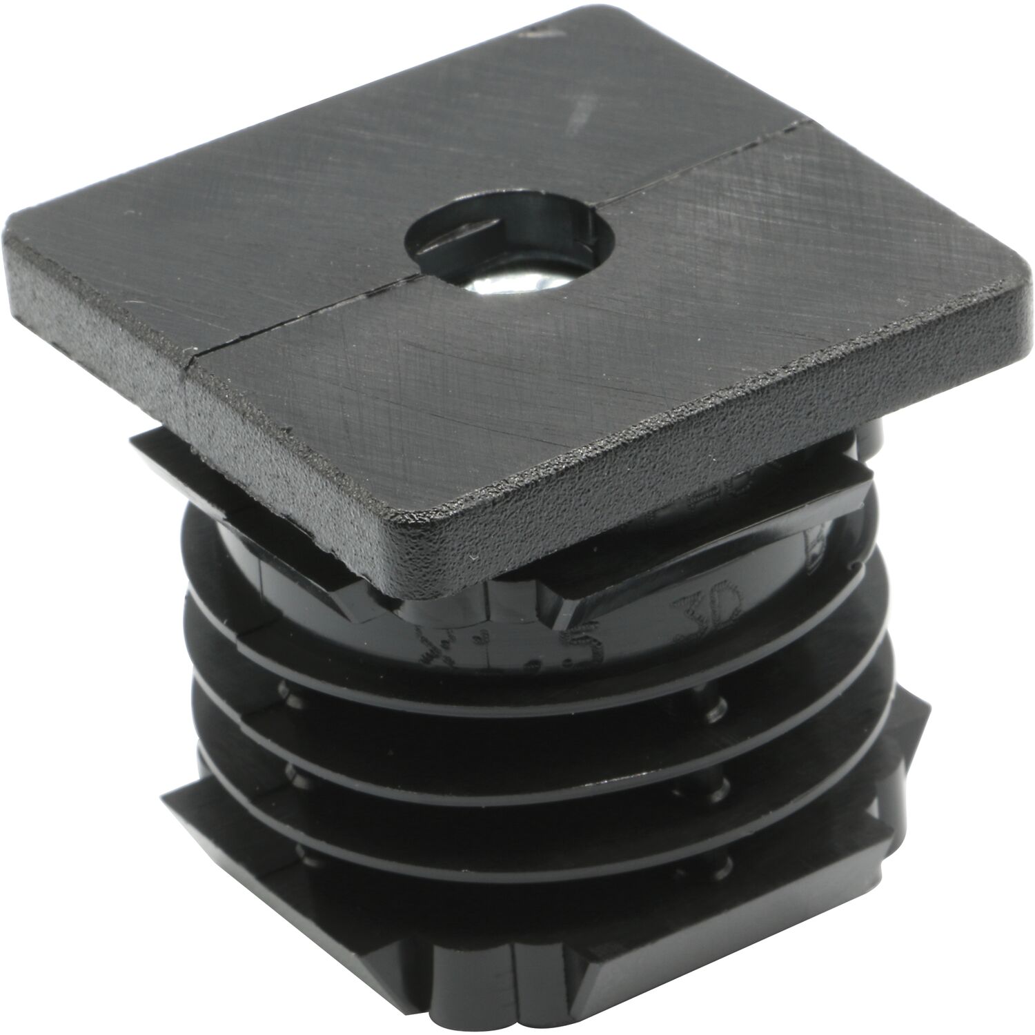 Lamellenstopfen mit Gewindeloch M10 40 x 40 mm schwarz