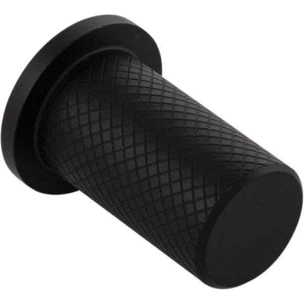 Möbelknopf Harlequin Ø 17 , Tiefe 33 mm, Edelstahl gerändelt schwarz