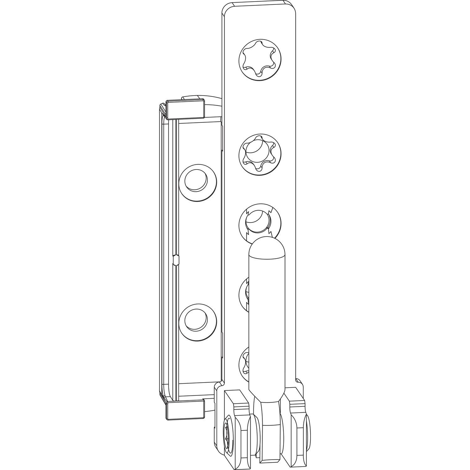Maco #227478 MACO Ecklager DT160, 12/20 mm, rechts, 160 kg, silber (227478)