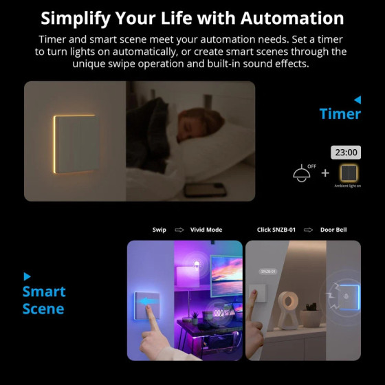 Sonoff TX Ultimate Smart Touch Wandschalter 2fach weiß T5