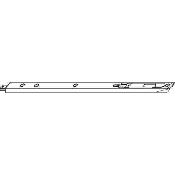 Maco #57916 Innentürkantriegel 425 mm, Radius 8, Stahl silberfärbig (57916)